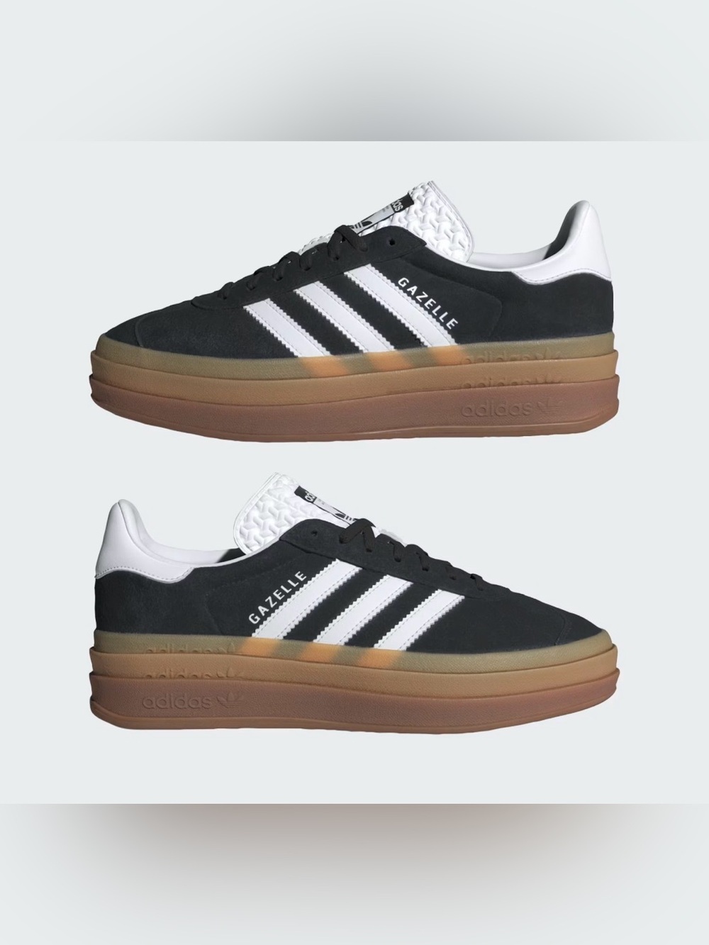 adidas Women’s Gazelle Bold Black and White Sneakers - size: 7 - NWT